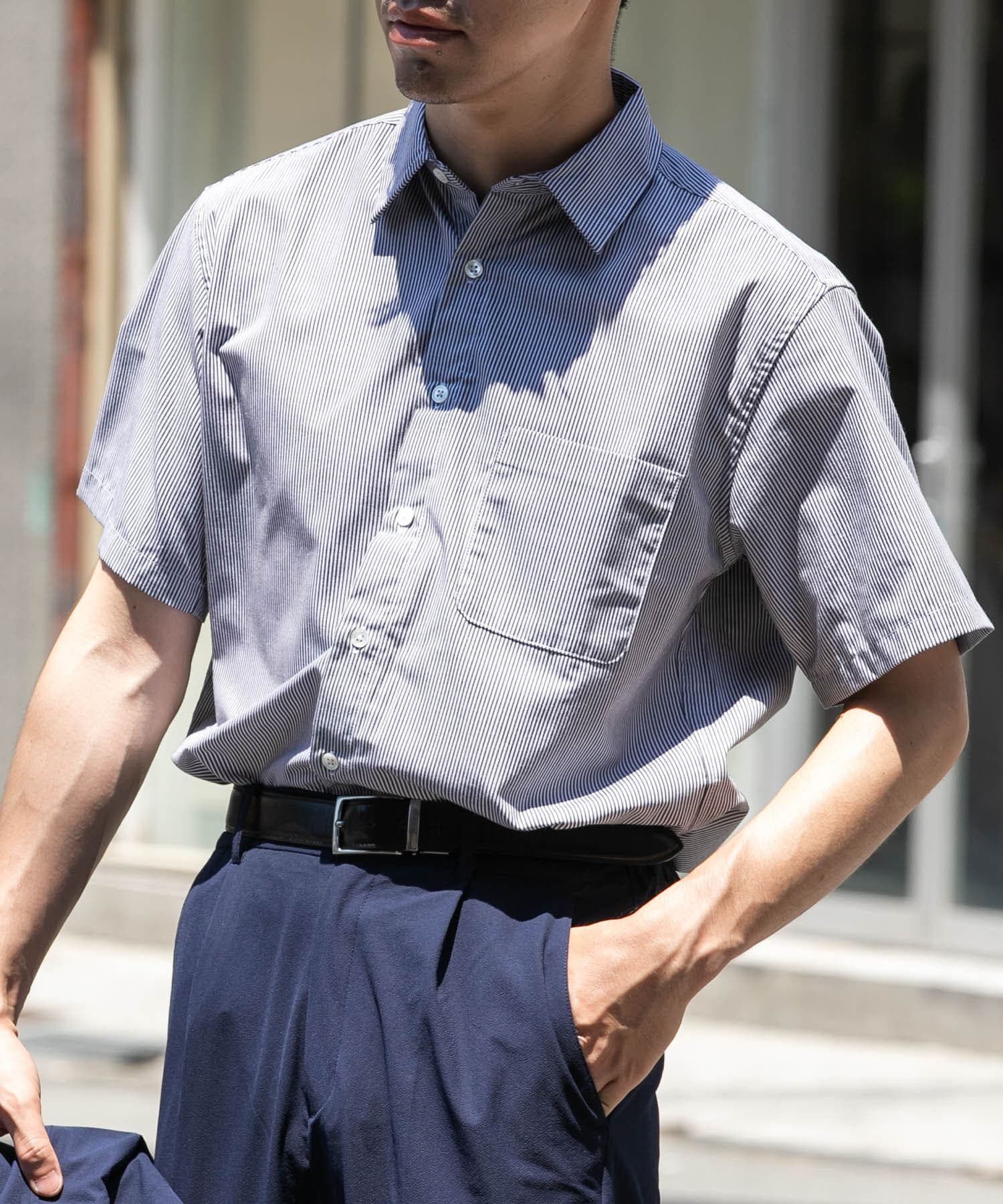 URBAN RESEARCH ROSSO「『防シワ/防臭』『XLサイズあり』ハイパフォーマンスブロード半袖シャツ」|シャツ・ブラウス|