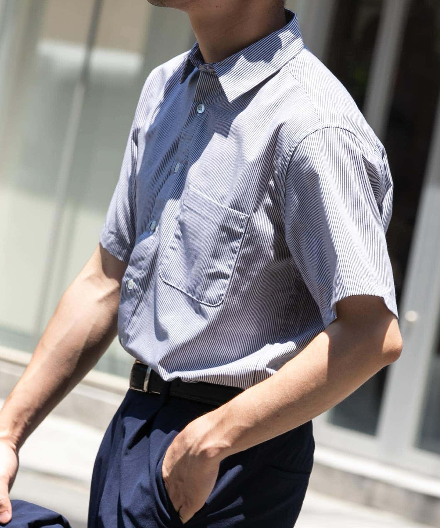 URBAN RESEARCH ROSSO「『防シワ/防臭』『XLサイズあり』ハイパフォーマンスブロード半袖シャツ」|シャツ・ブラウス|