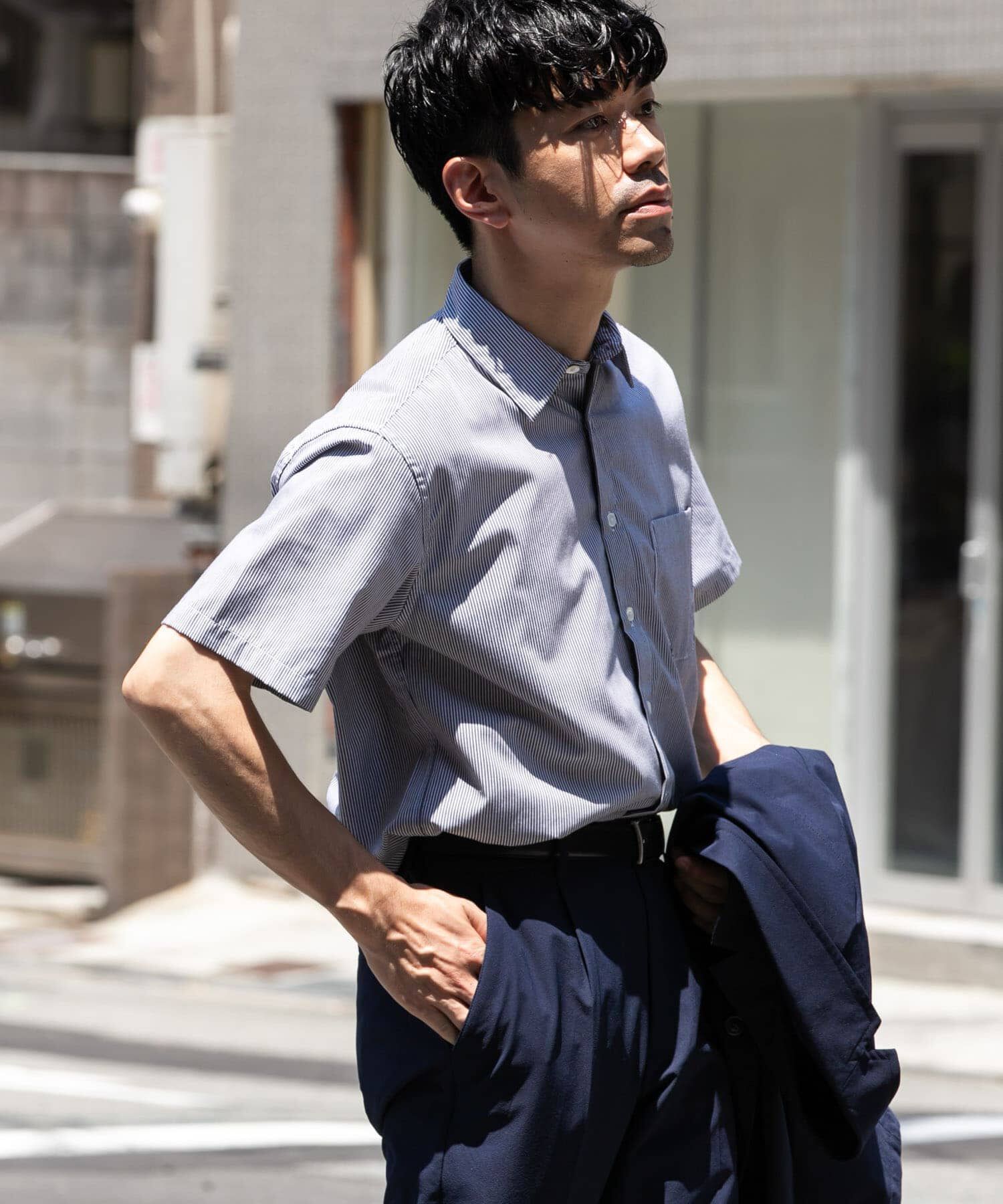 URBAN RESEARCH ROSSO「『防シワ/防臭』『XLサイズあり』ハイパフォーマンスブロード半袖シャツ」|シャツ・ブラウス|