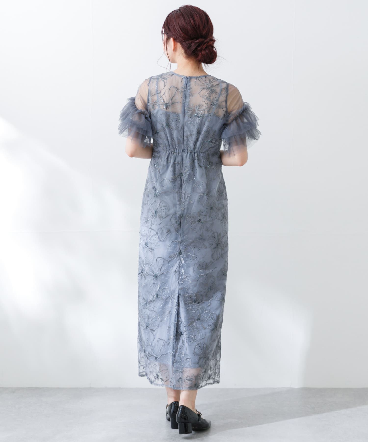 URBAN RESEARCH ROSSO「スパンコールレース刺繍ドレス」|ワンピース|