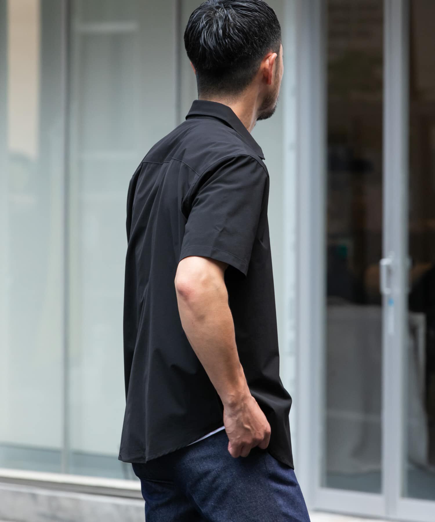 URBAN RESEARCH ROSSO「『XLサイズあり』マイクロサッカーレギュラーカラー半袖シャツ」|シャツ・ブラウス|