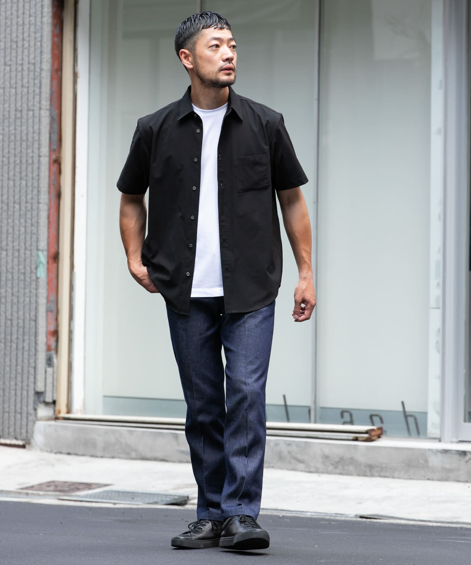 URBAN RESEARCH ROSSO「『XLサイズあり』マイクロサッカーレギュラーカラー半袖シャツ」|シャツ・ブラウス|