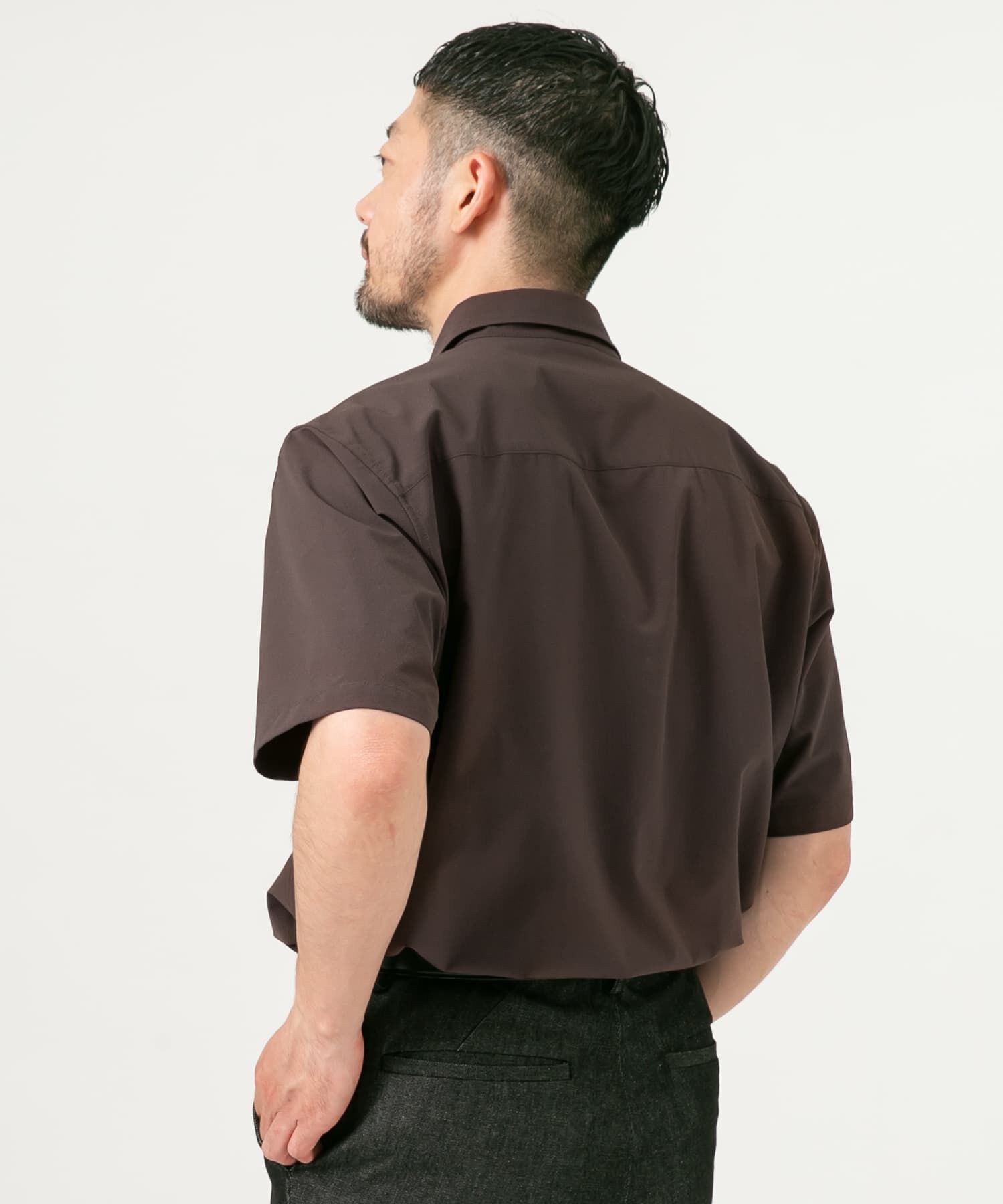 URBAN RESEARCH ROSSO「『XLサイズあり』マイクロサッカーレギュラーカラー半袖シャツ」|シャツ・ブラウス|