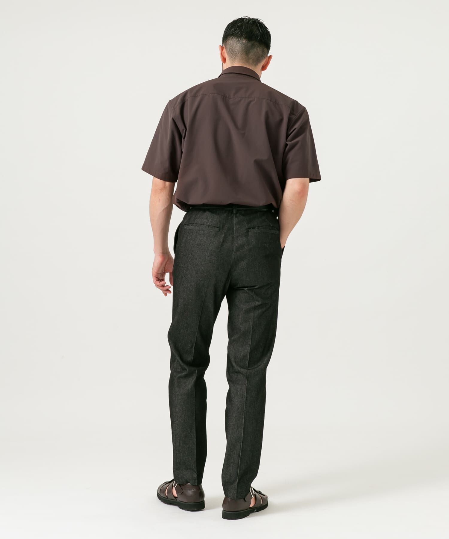 URBAN RESEARCH ROSSO「『XLサイズあり』マイクロサッカーレギュラーカラー半袖シャツ」|シャツ・ブラウス|