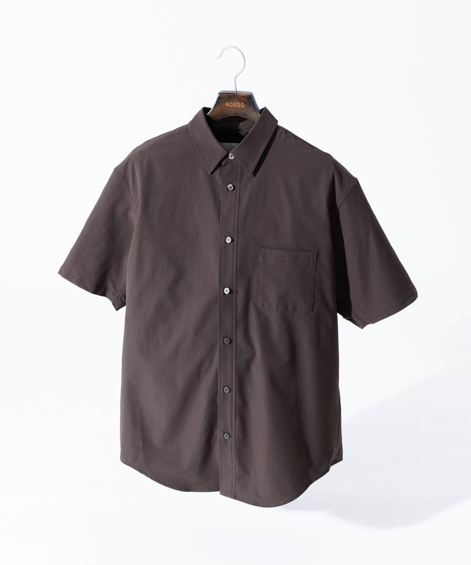 URBAN RESEARCH ROSSO「『XLサイズあり』マイクロサッカーレギュラーカラー半袖シャツ」|シャツ・ブラウス|