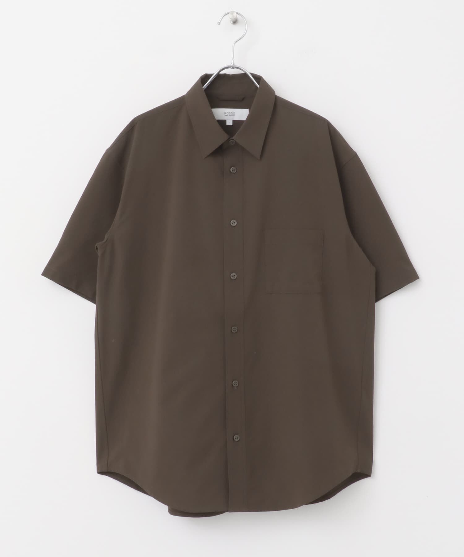 URBAN RESEARCH ROSSO「『XLサイズあり』マイクロサッカーレギュラーカラー半袖シャツ」|シャツ・ブラウス|