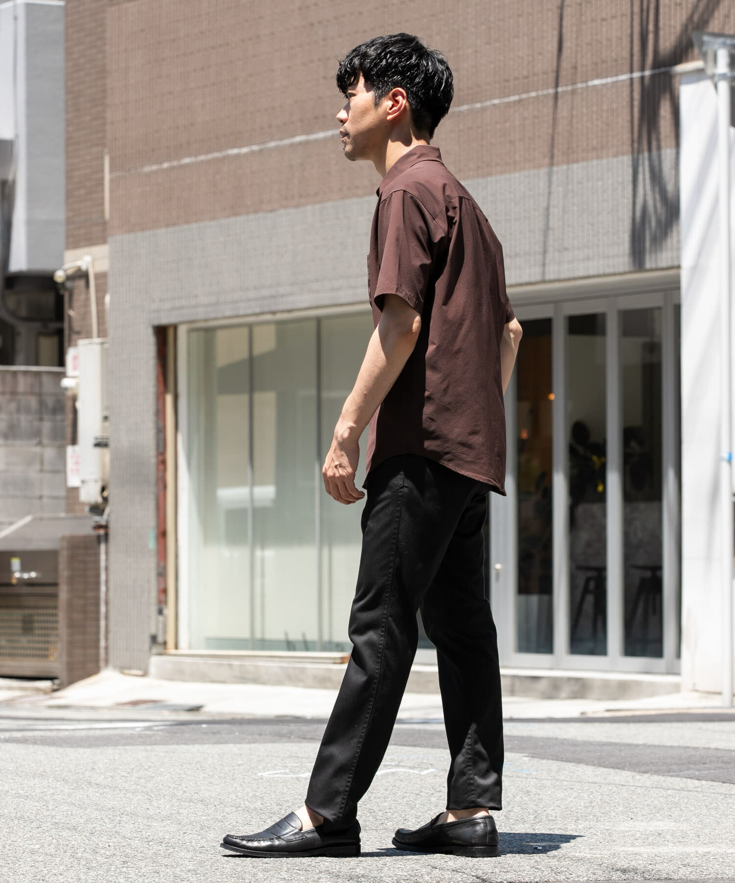 URBAN RESEARCH ROSSO「『XLサイズあり』マイクロサッカーレギュラーカラー半袖シャツ」|シャツ・ブラウス|