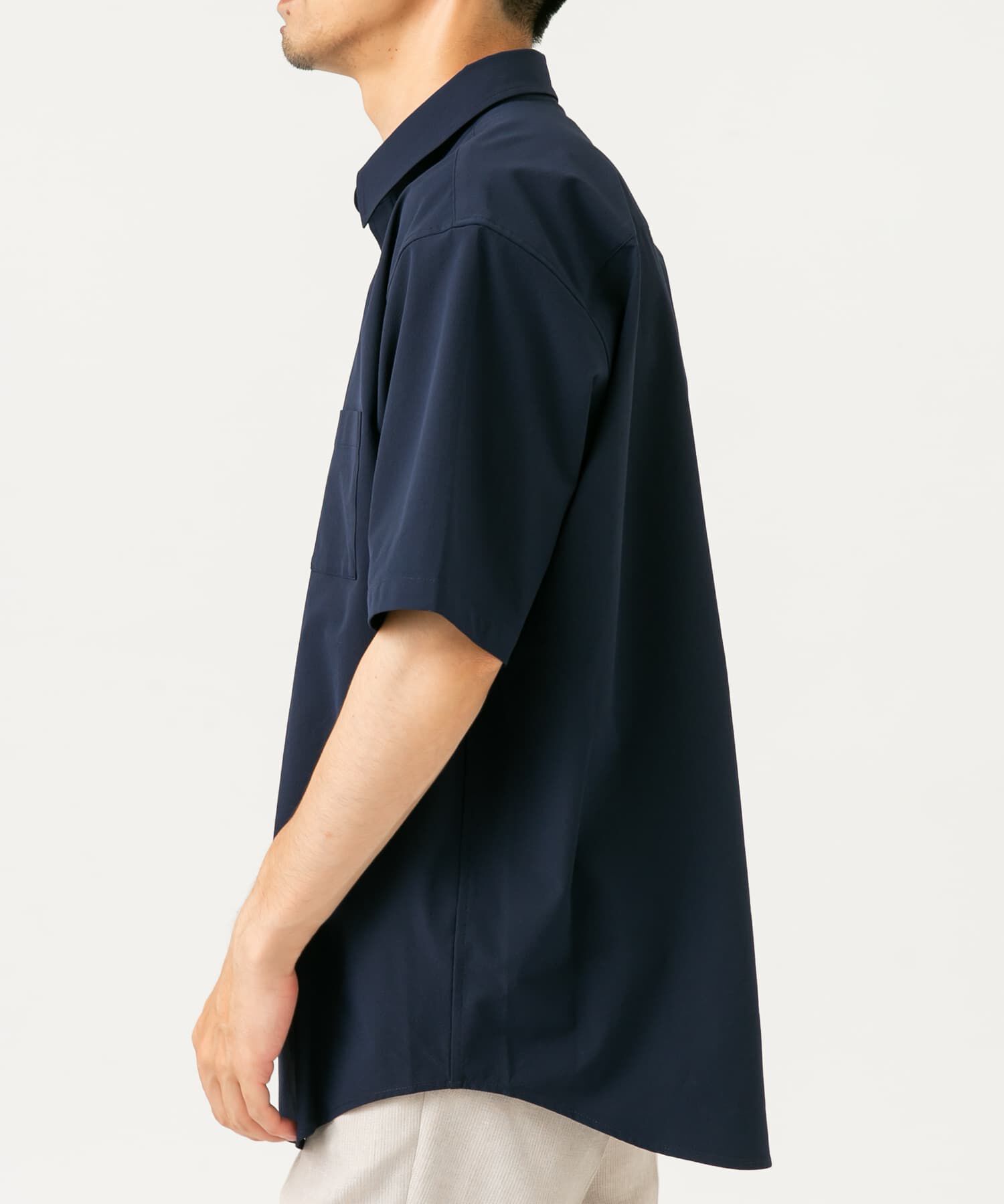 URBAN RESEARCH ROSSO「『XLサイズあり』マイクロサッカーレギュラーカラー半袖シャツ」|シャツ・ブラウス|