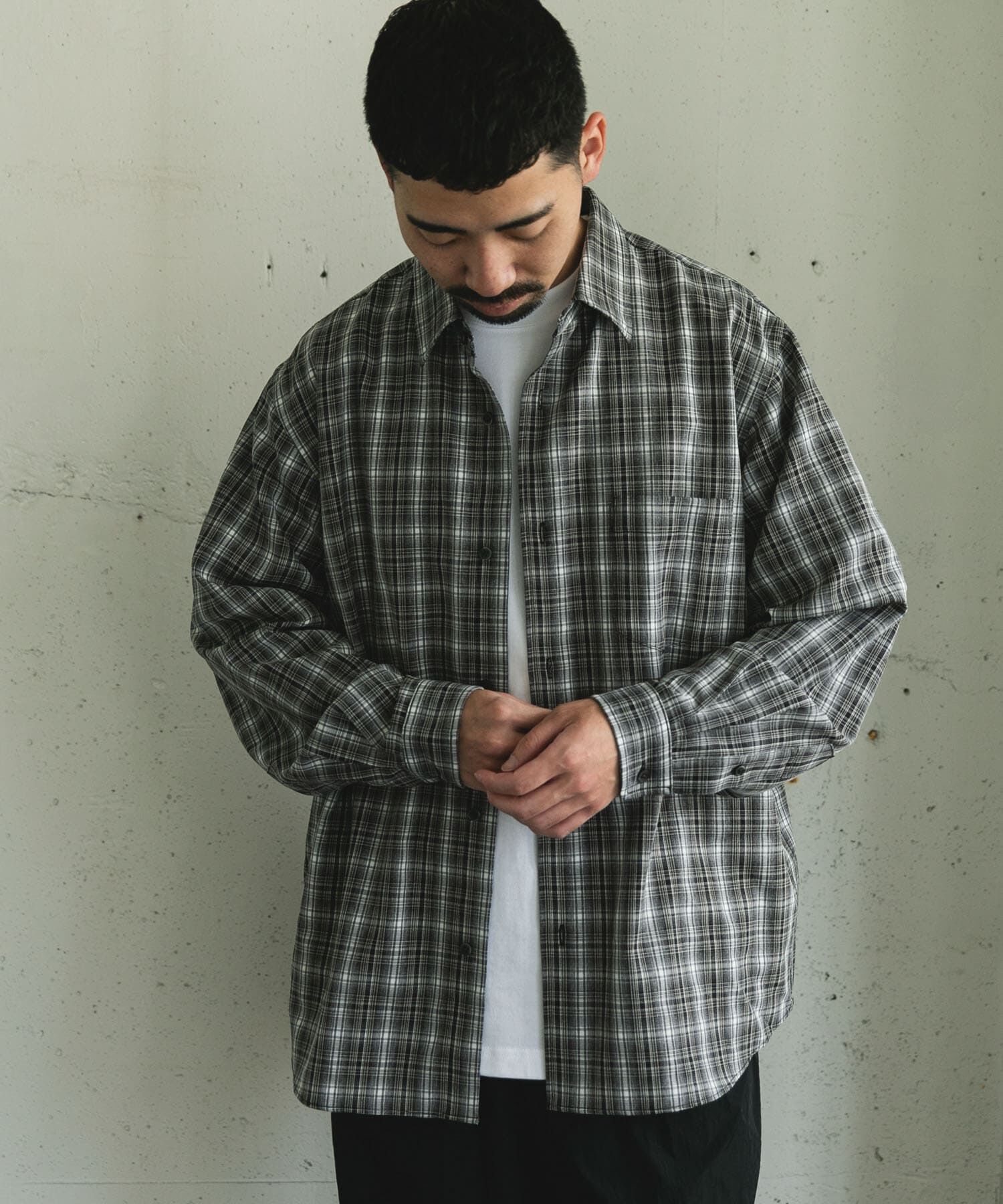 URBAN RESEARCH DOORS「オンブレチェックレギュラーカラーシャツ」|シャツ・ブラウス|