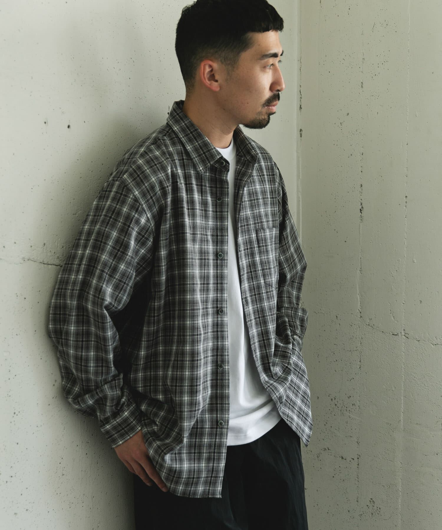 URBAN RESEARCH DOORS「オンブレチェックレギュラーカラーシャツ」|シャツ・ブラウス|