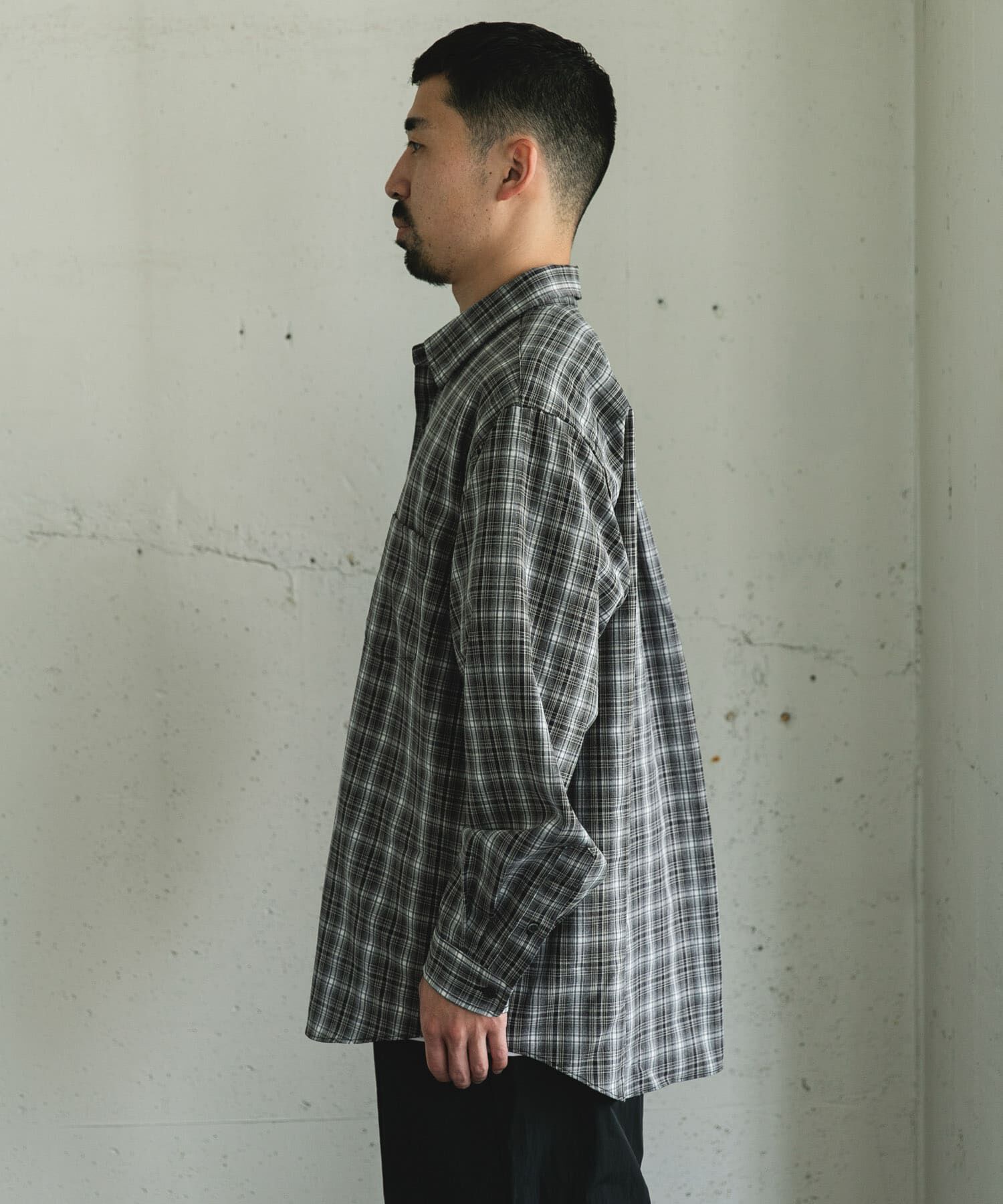 URBAN RESEARCH DOORS「オンブレチェックレギュラーカラーシャツ」|シャツ・ブラウス|