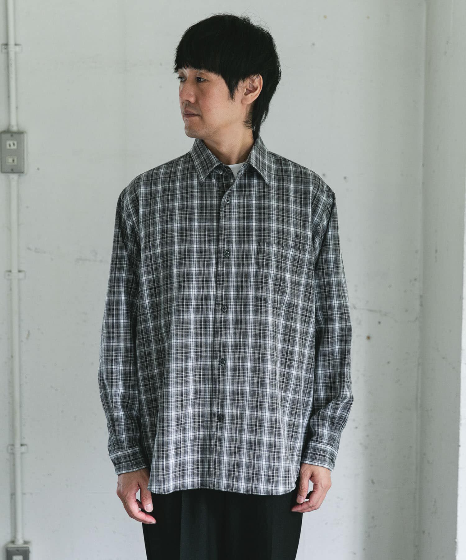 URBAN RESEARCH DOORS「オンブレチェックレギュラーカラーシャツ」|シャツ・ブラウス|