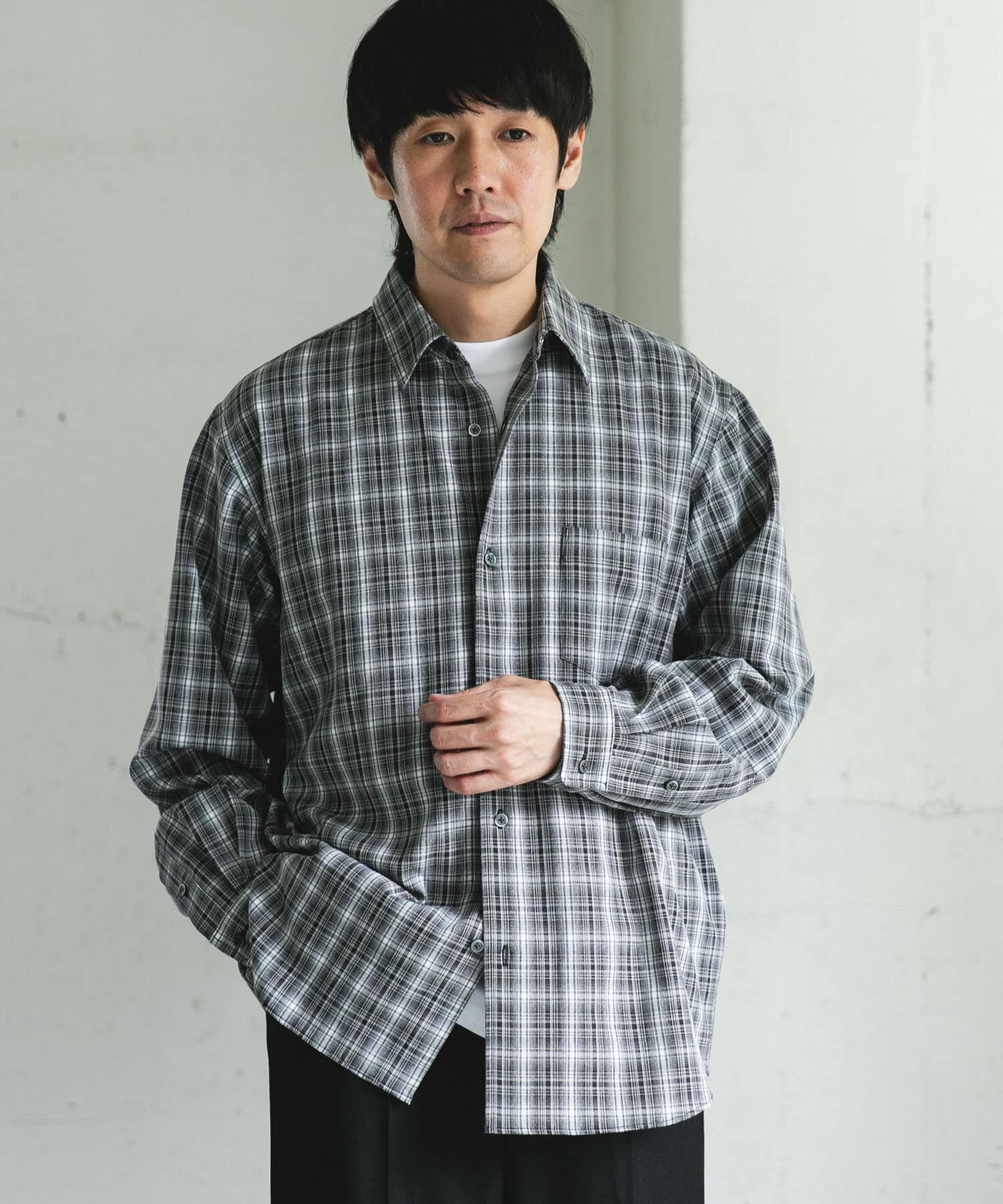 URBAN RESEARCH DOORS「オンブレチェックレギュラーカラーシャツ」|シャツ・ブラウス|