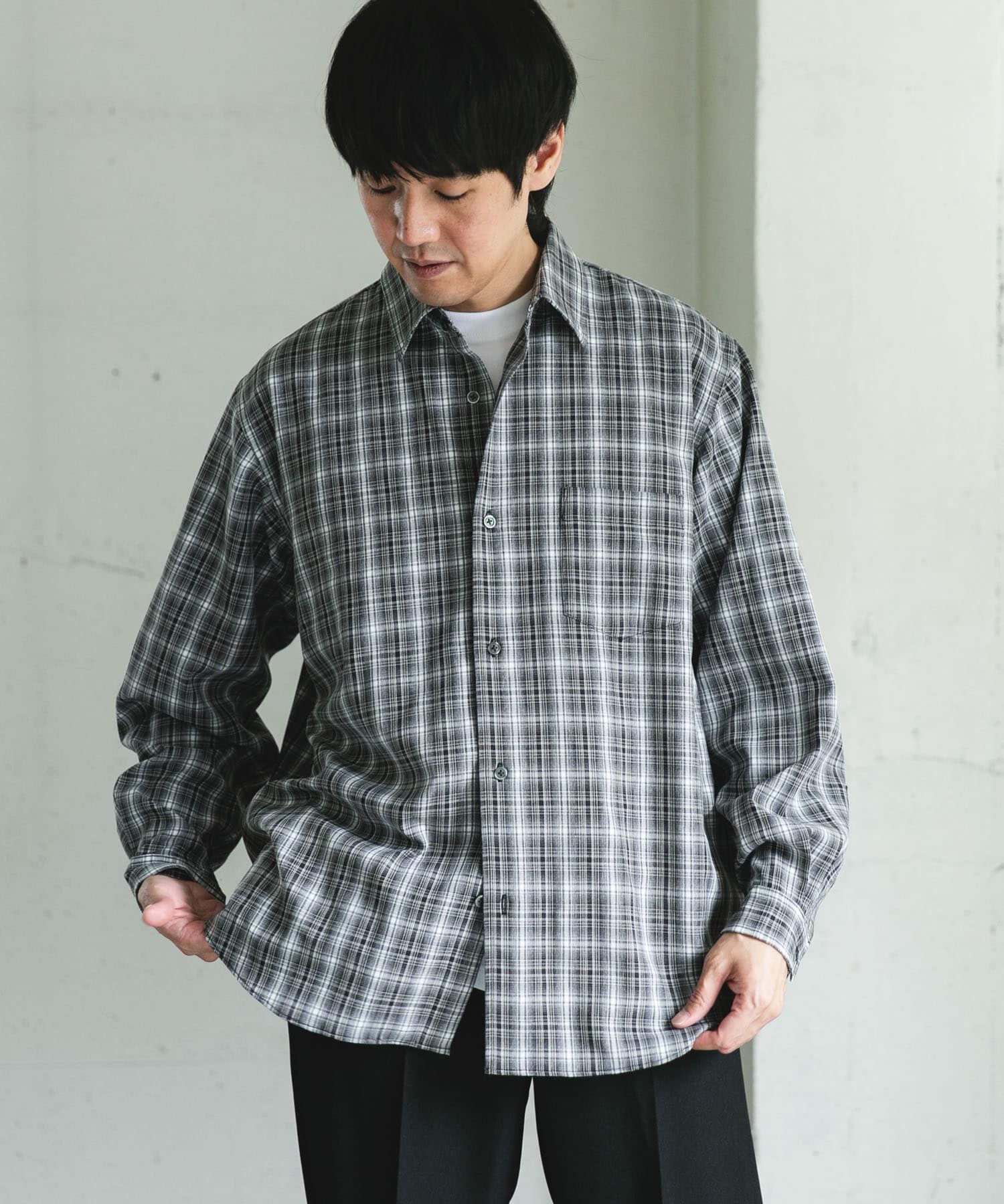 URBAN RESEARCH DOORS「オンブレチェックレギュラーカラーシャツ」|シャツ・ブラウス|