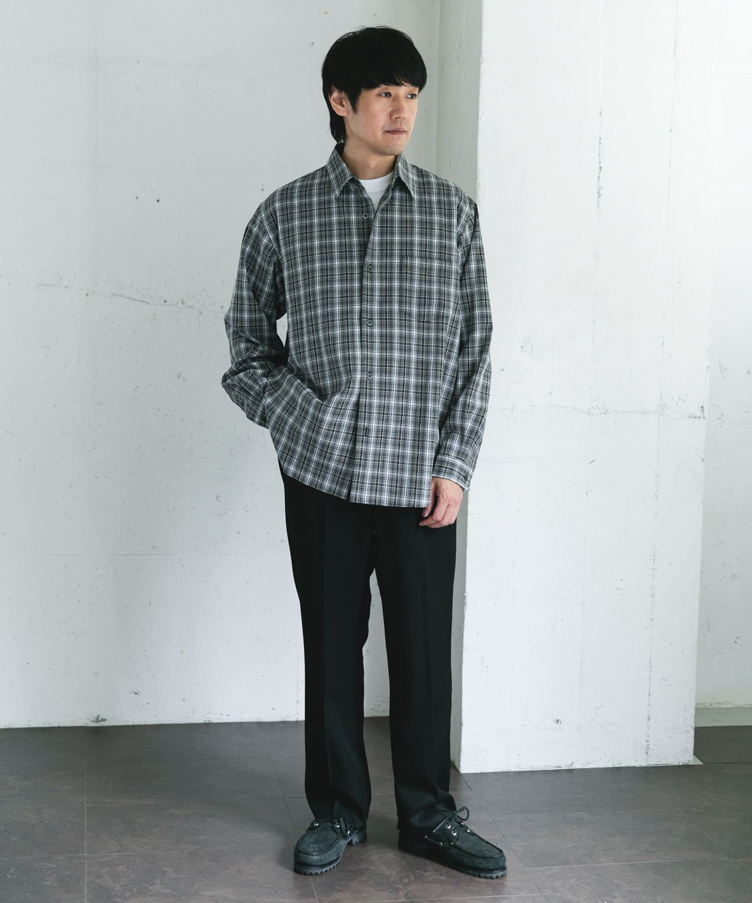 URBAN RESEARCH DOORS「オンブレチェックレギュラーカラーシャツ」|シャツ・ブラウス|