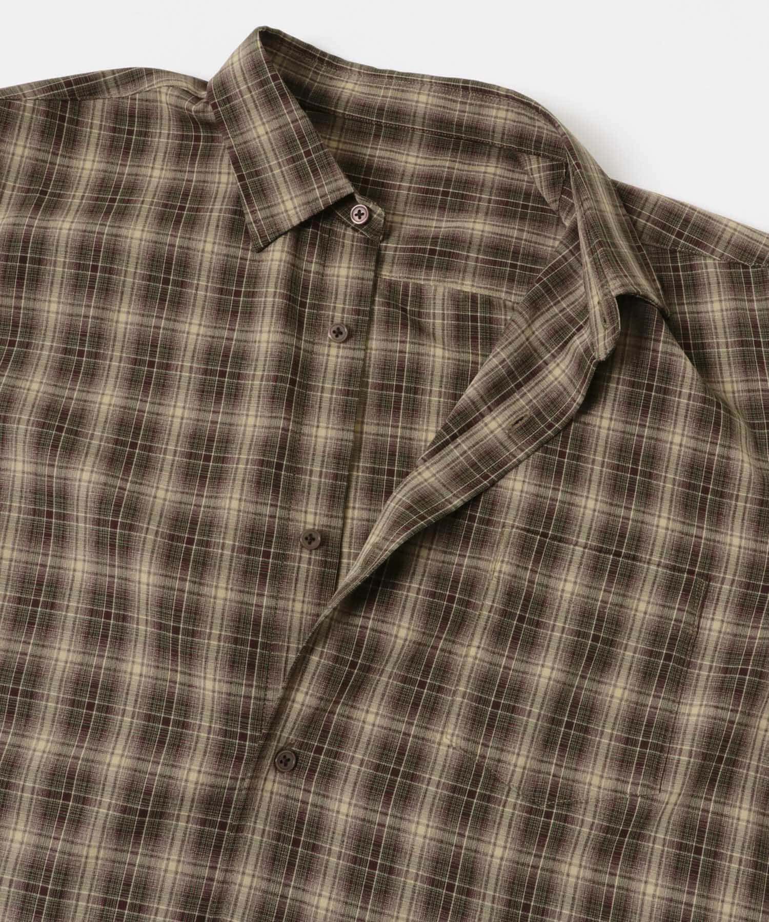 URBAN RESEARCH DOORS「オンブレチェックレギュラーカラーシャツ」|シャツ・ブラウス|