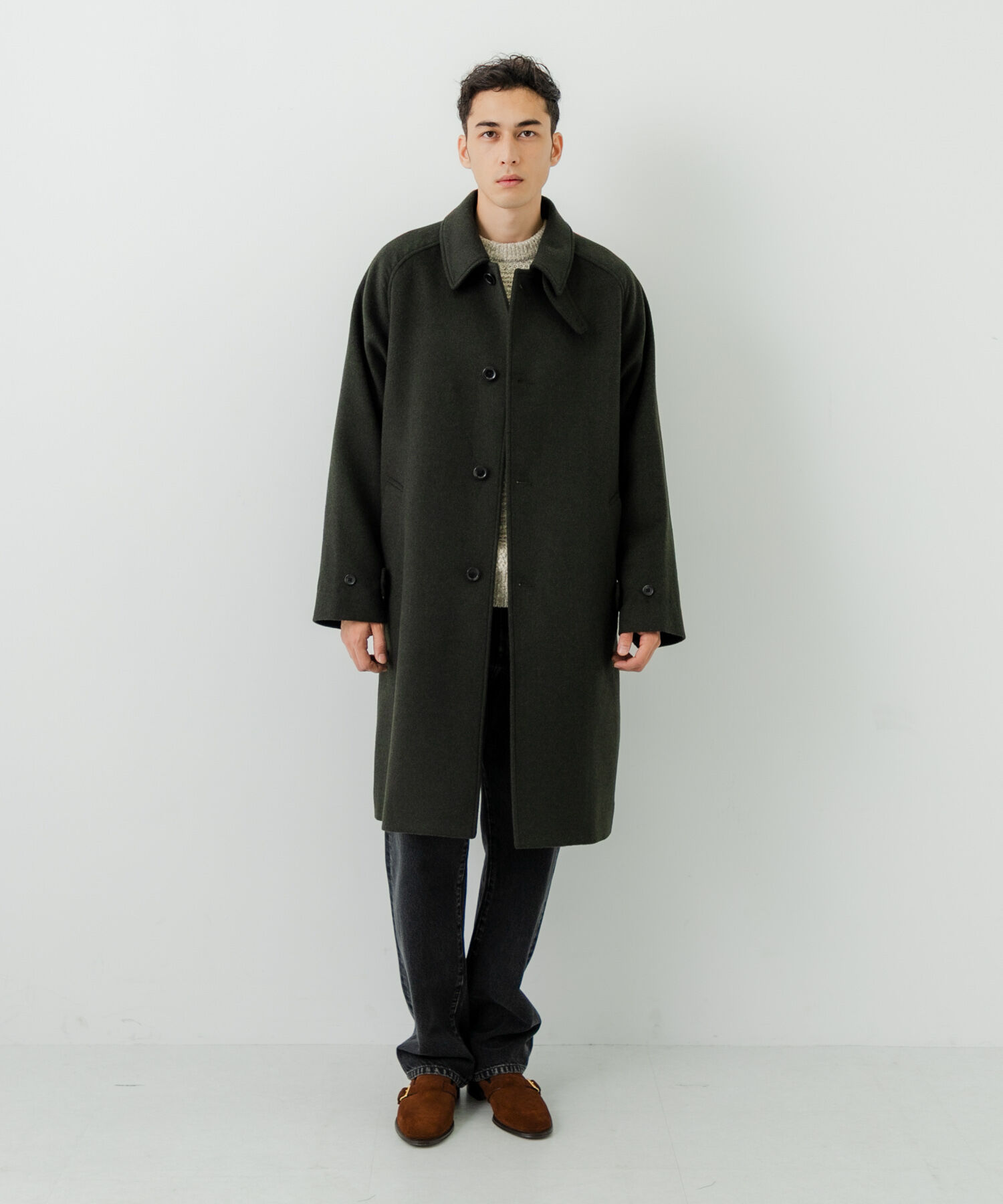 URBAN RESEARCH「WOOL BAL COLLAR COAT」|ステンカラーコート|