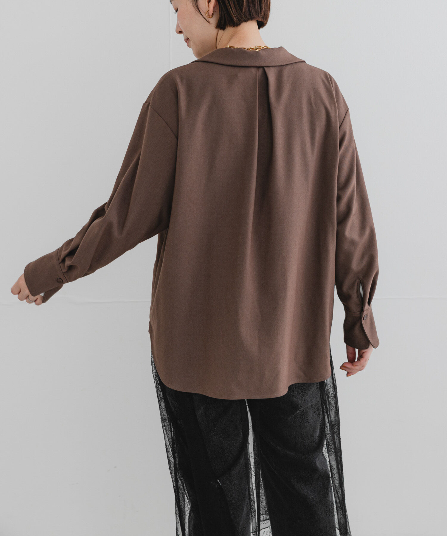 URBAN RESEARCH ROSSO「F by ROSSO　ウールライクプルブラウス」|シャツ・ブラウス|