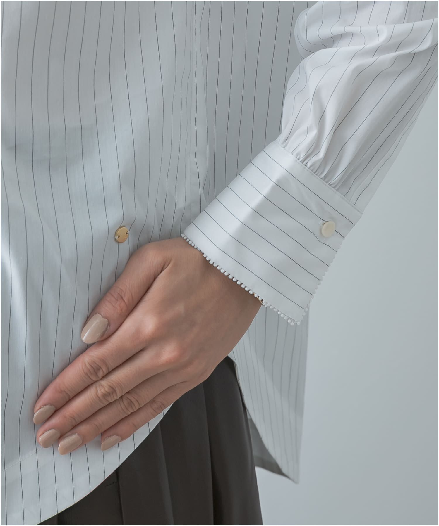 URBAN RESEARCH ROSSO「F by ROSSO　トリミングレースビッグカラーシャツ」|シャツ・ブラウス|