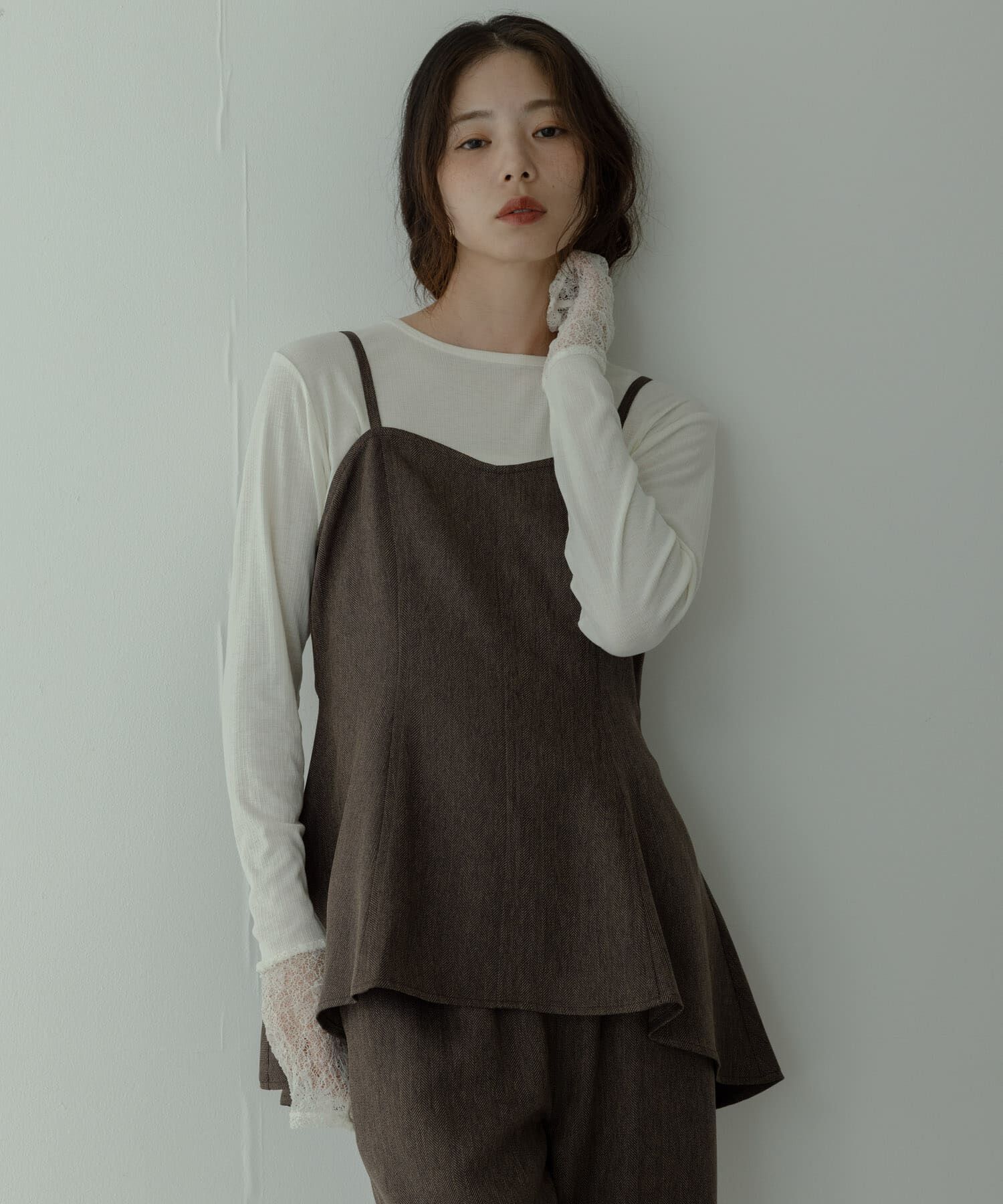 Sonny Label 「ヘリンボーンキャミ&times;パンツセットアップ」|スカート|