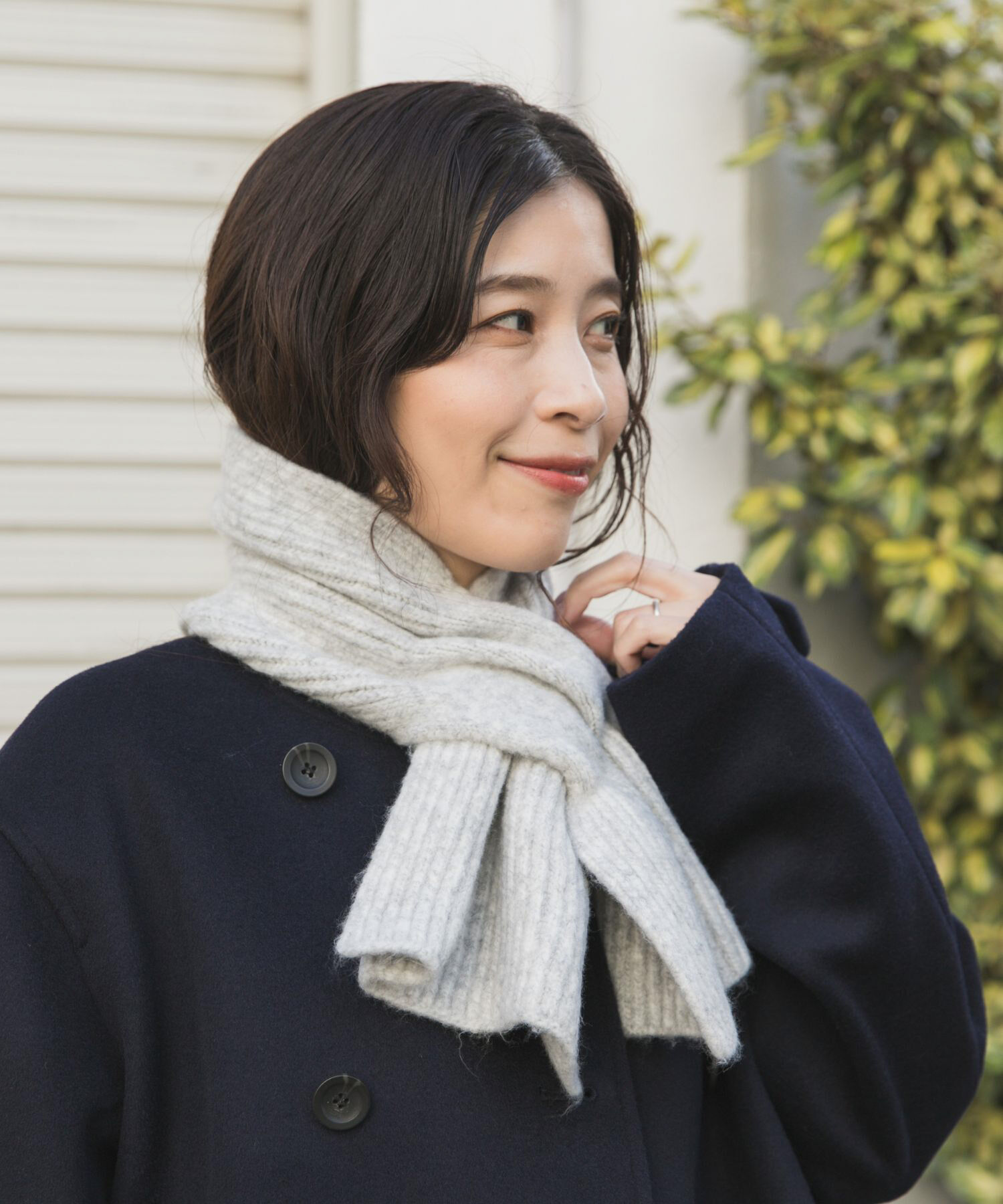 URBAN RESEARCH DOORS「ニットティペット」|ストール|グレー