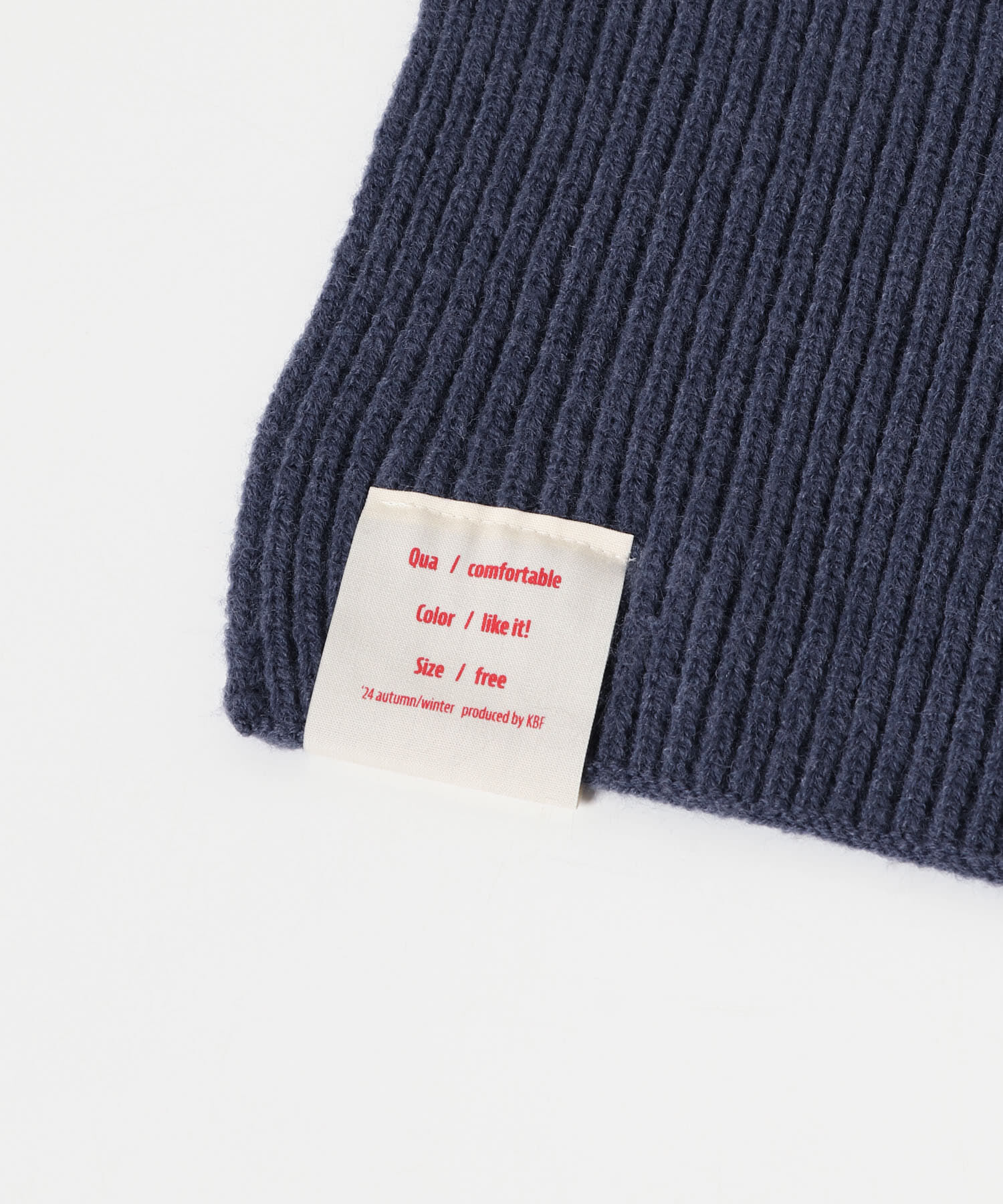  「タブ付きリブニットマフラー」|マフラー|