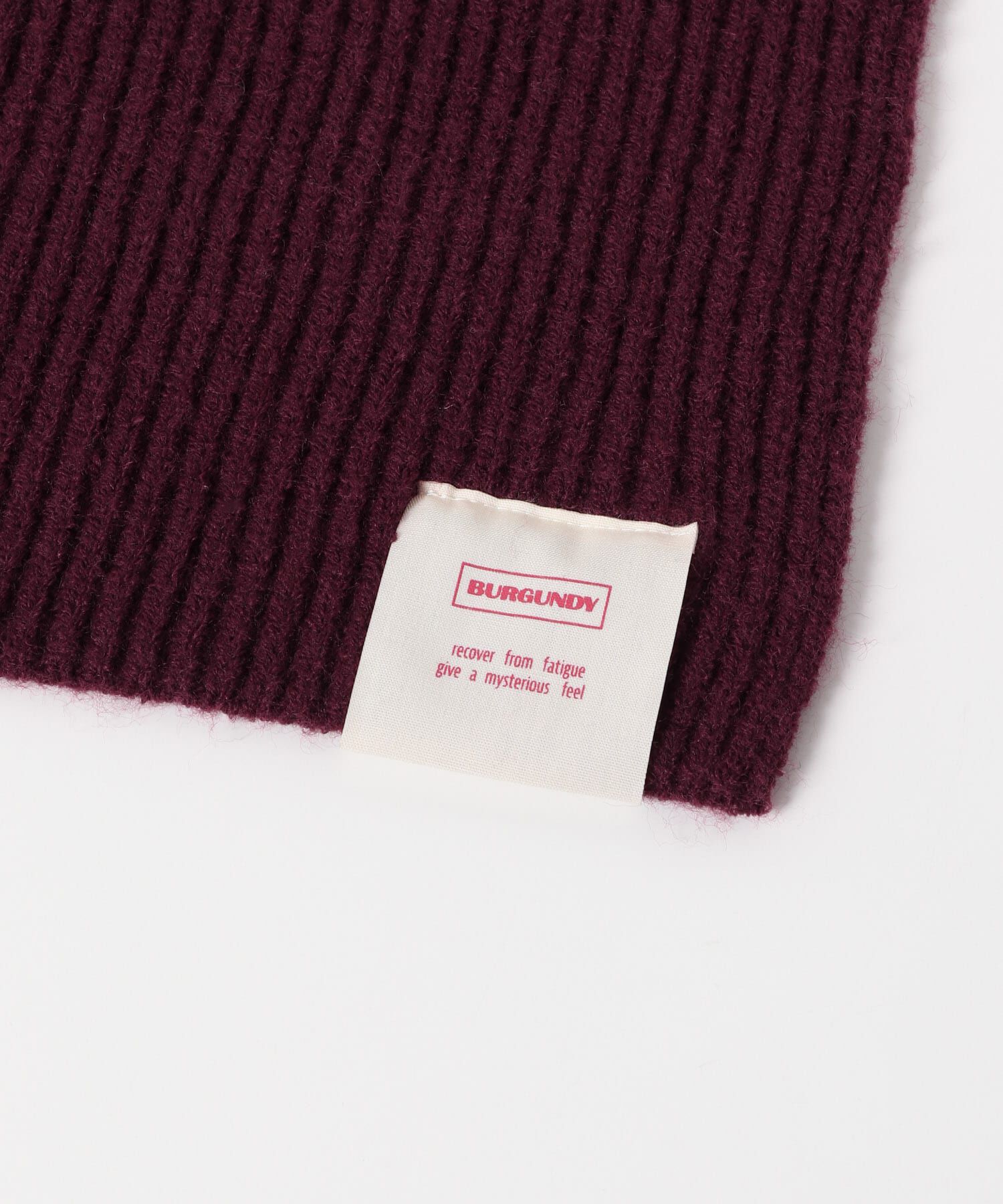  「タブ付きリブニットマフラー」|マフラー|