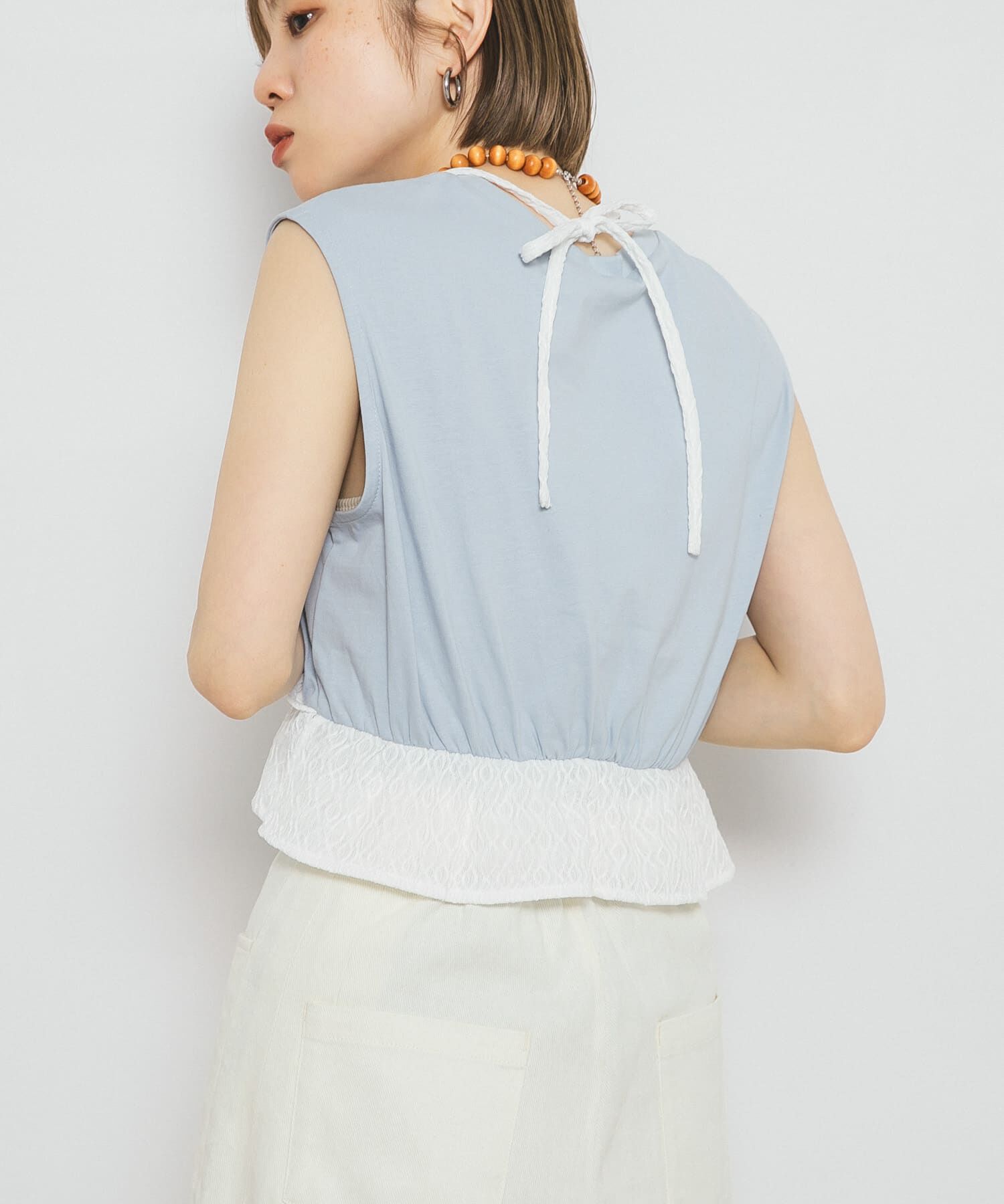  「ビスチェドッキングトップス」|Tシャツ・カットソー|