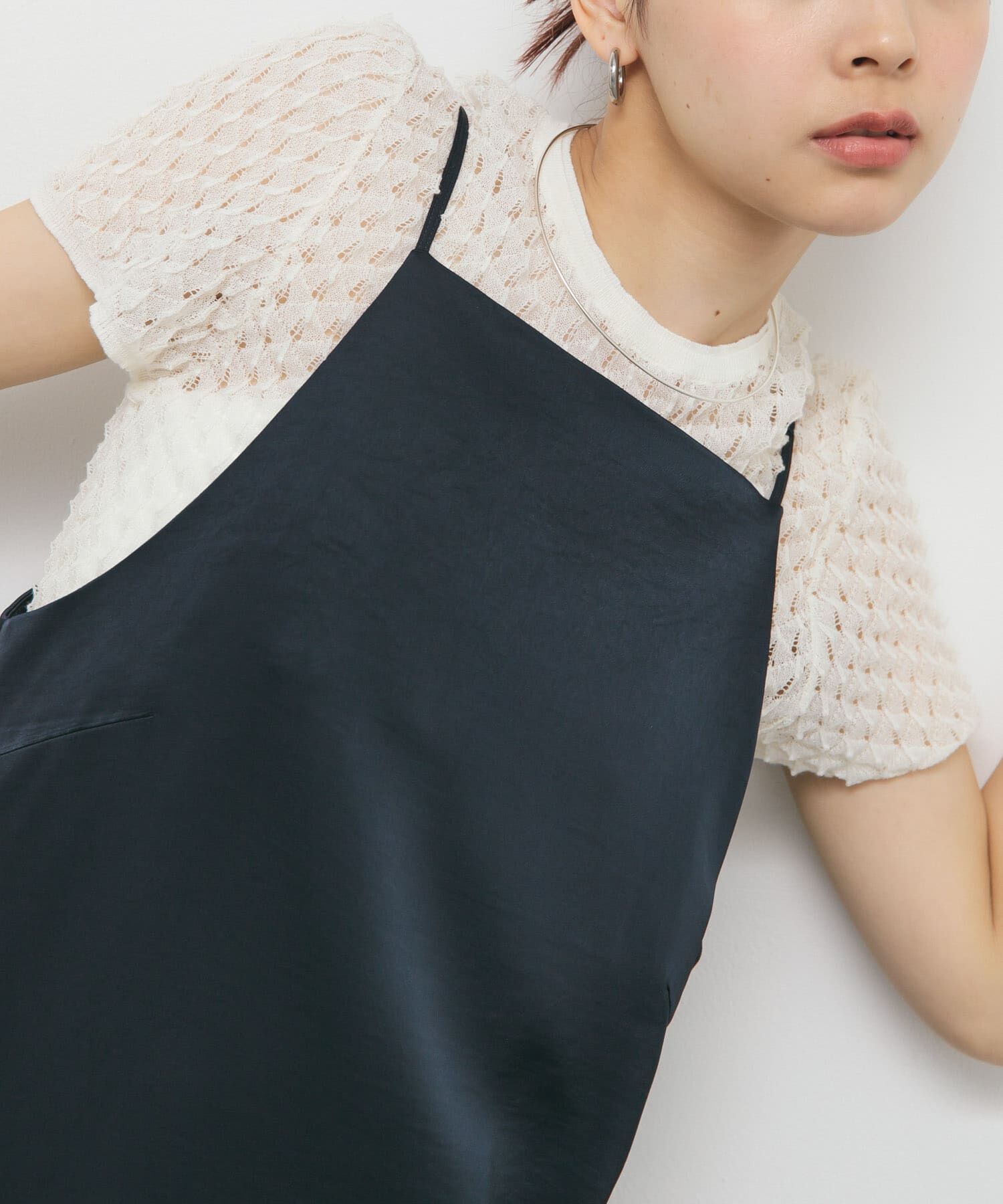  「シアークロップドニット」|ニット・セーター|オフホワイト