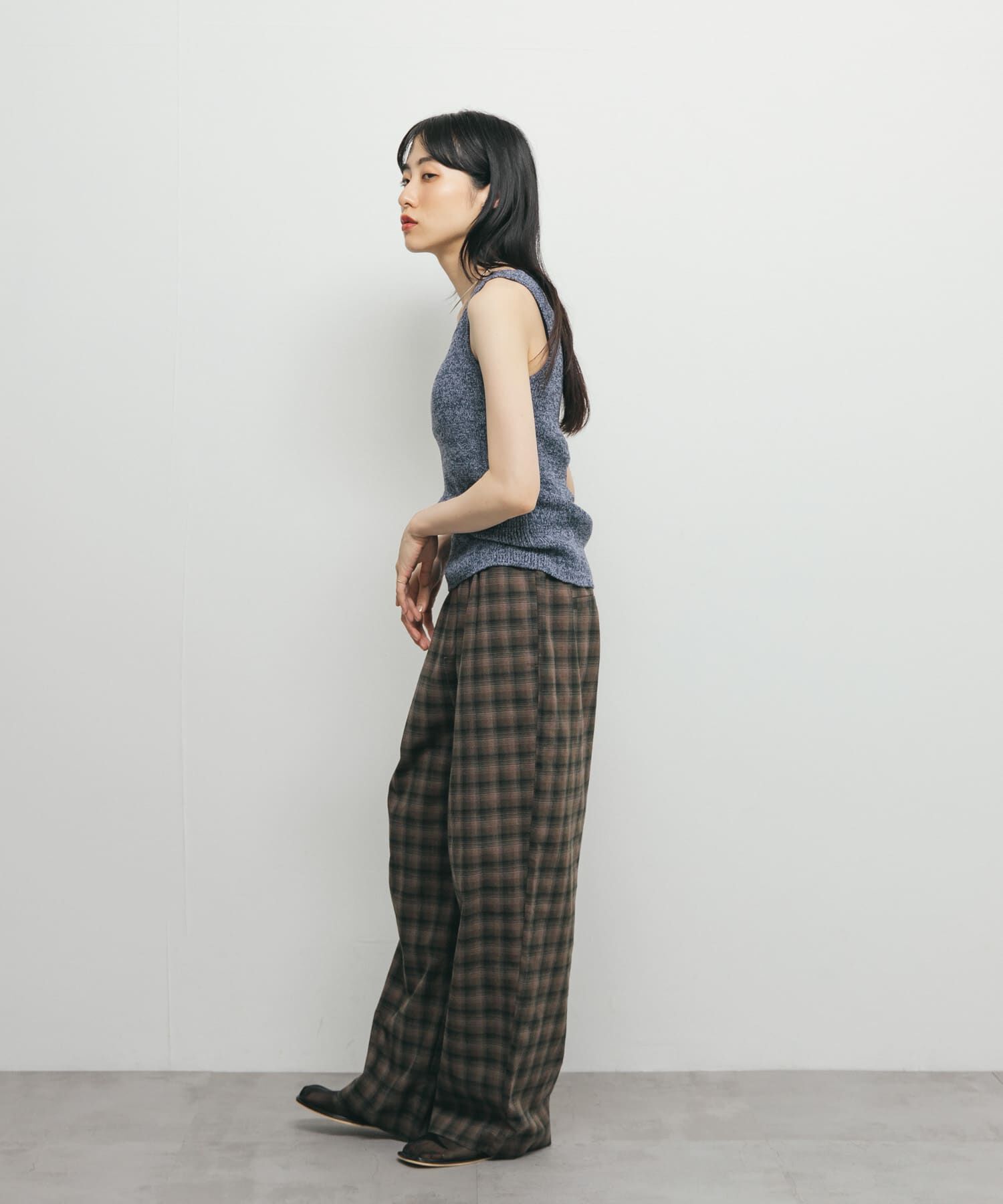  「スクエアニットタンクトップ」|タンクトップ|