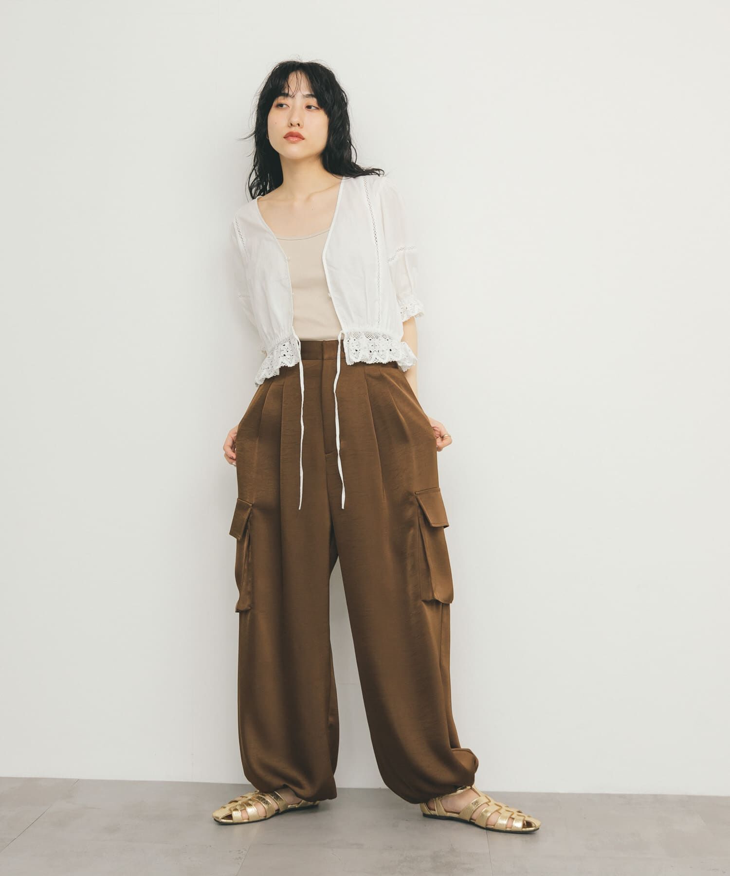  「2WAYコンパクトレースブラウス」|シャツ・ブラウス|