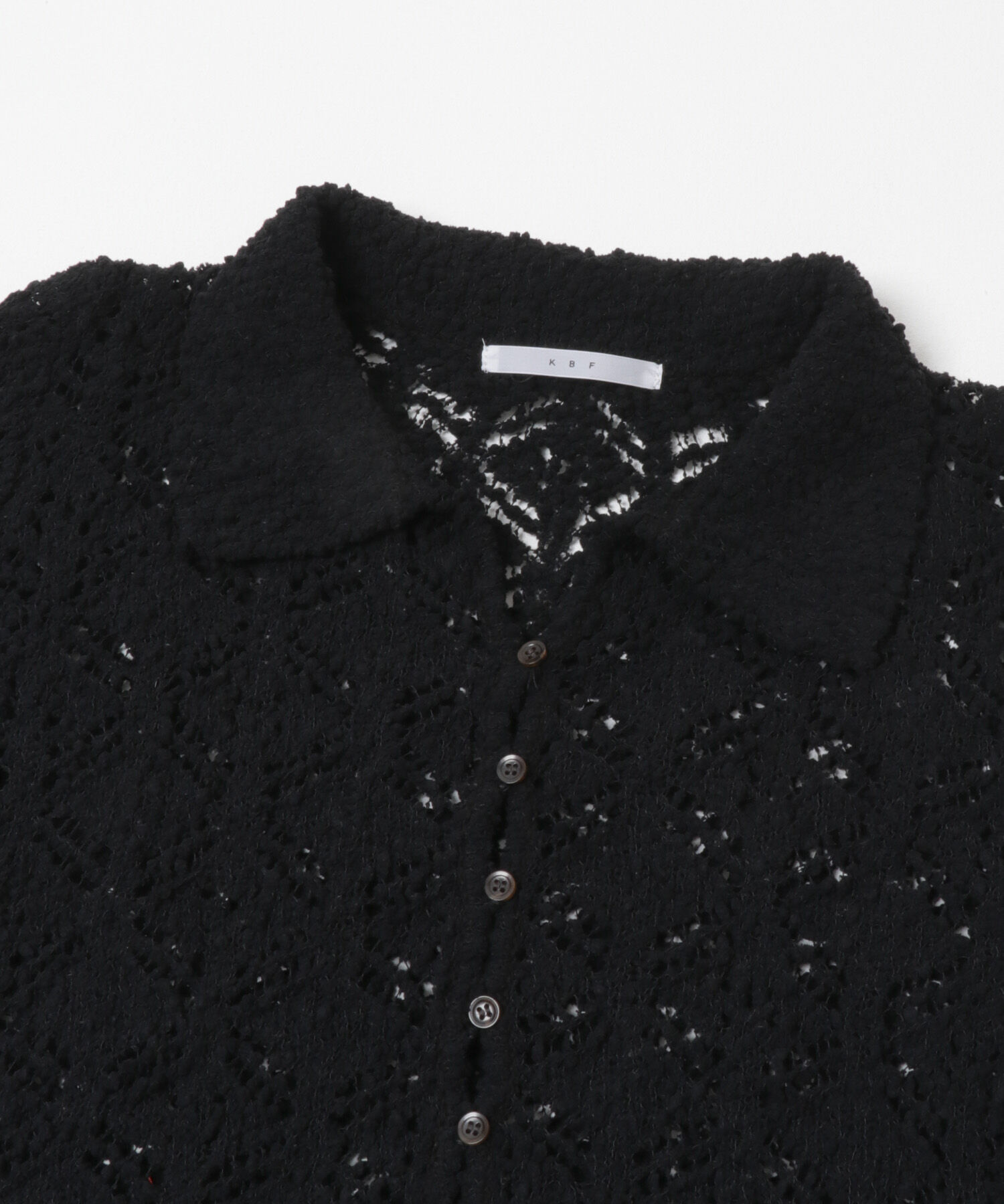  「クロシェレースニットシャツ」|ニット・セーター|