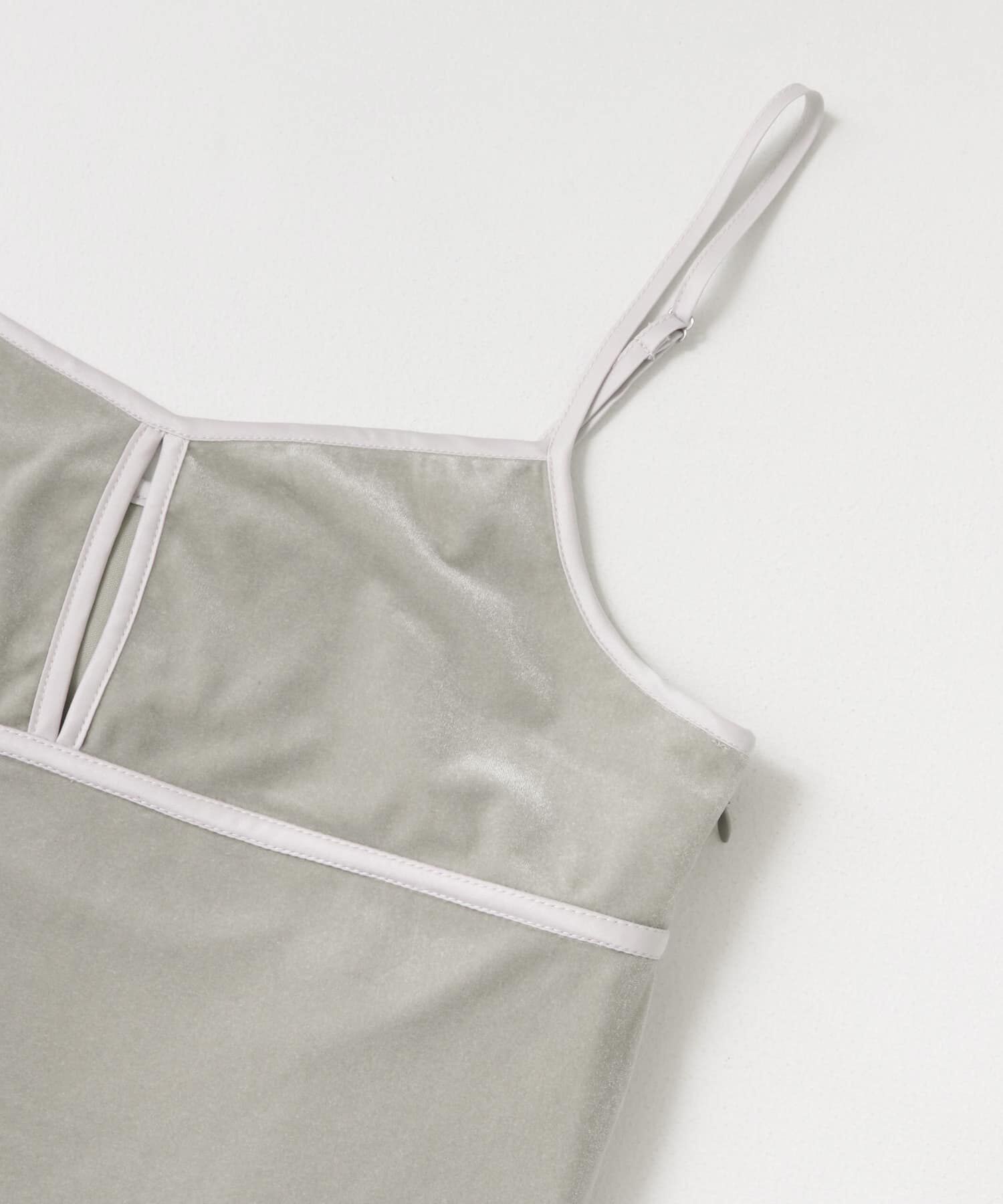 SENSE OF PLACE by URBAN RESEARCH「フロントスリットベロアキャミワンピース」|ワンピース|