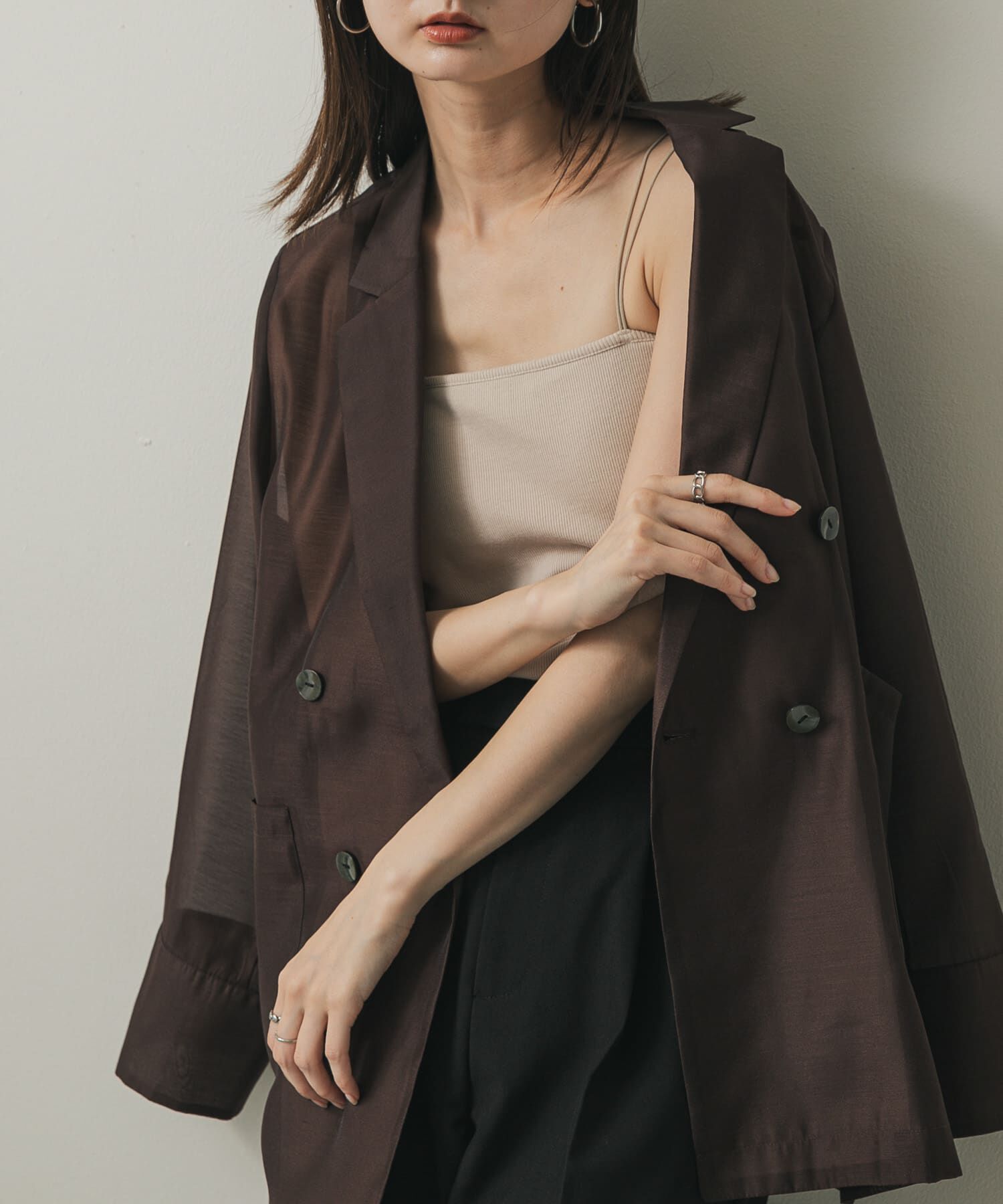 SENSE OF PLACE by URBAN RESEARCH「『一部WEB限定カラー』ダブルストラップカップツキキャミソール」|キャミソール|ライトベージュ