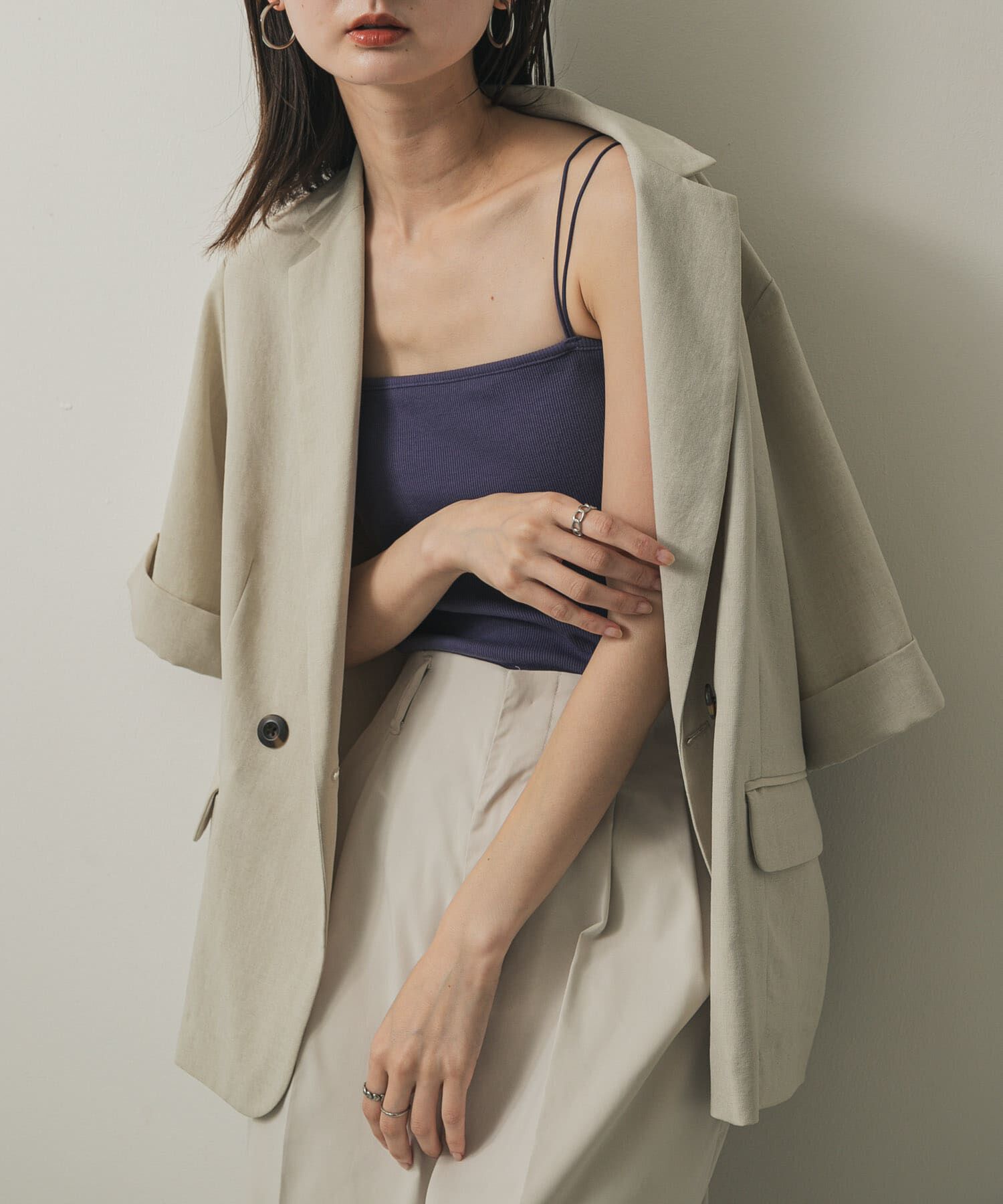 SENSE OF PLACE by URBAN RESEARCH「『一部WEB限定カラー』ダブルストラップカップツキキャミソール」|キャミソール|パープル