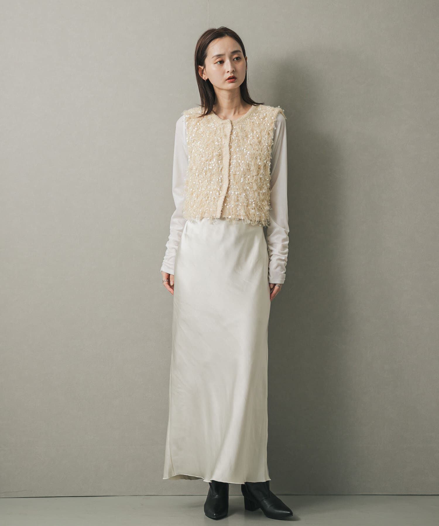 SENSE OF PLACE by URBAN RESEARCH「ブラシヤーンループベスト」|ベスト・ジレ|