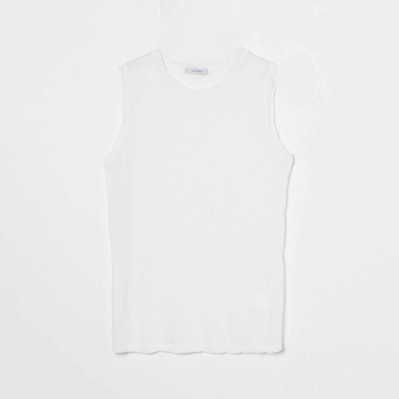 HELIOPOLE「HELIOPOLE SHEER COTTON SLEEVELESS TEE」|Tシャツ・カットソー|ホワイト