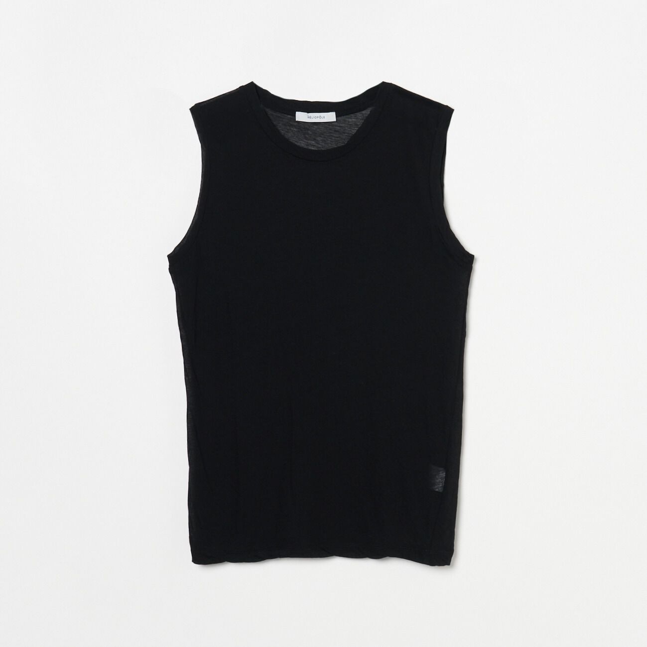 HELIOPOLE「HELIOPOLE SHEER COTTON SLEEVELESS TEE」|Tシャツ・カットソー|ブラック