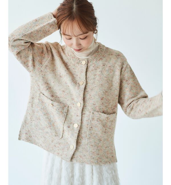 le.coeur blanc「カラーミックスニットジャケット」|その他|