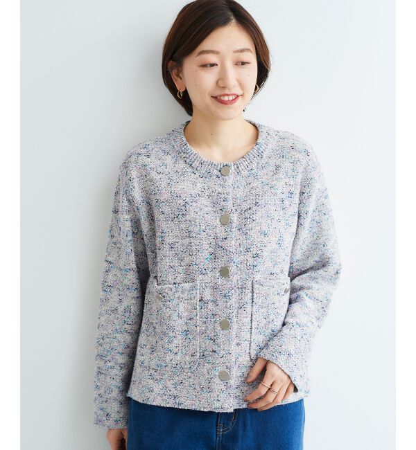 le.coeur blanc「カラーミックスニットジャケット」|その他|