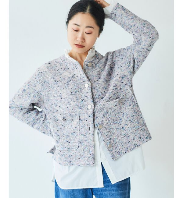 le.coeur blanc「カラーミックスニットジャケット」|その他|