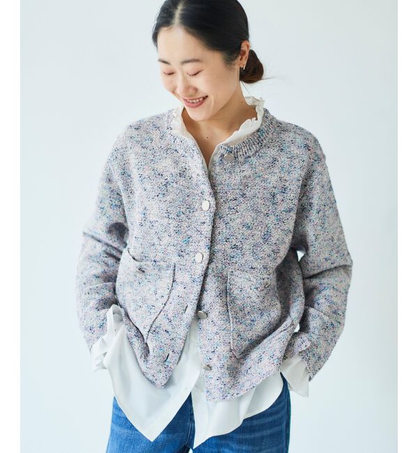 le.coeur blanc「カラーミックスニットジャケット」|その他|