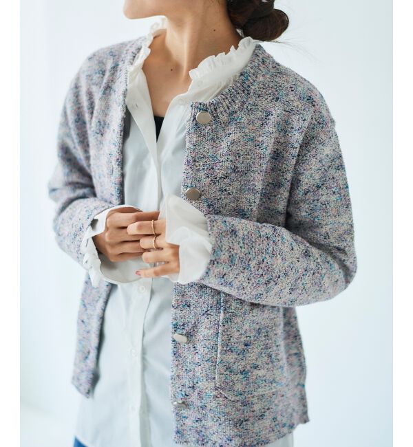 le.coeur blanc「カラーミックスニットジャケット」|その他|