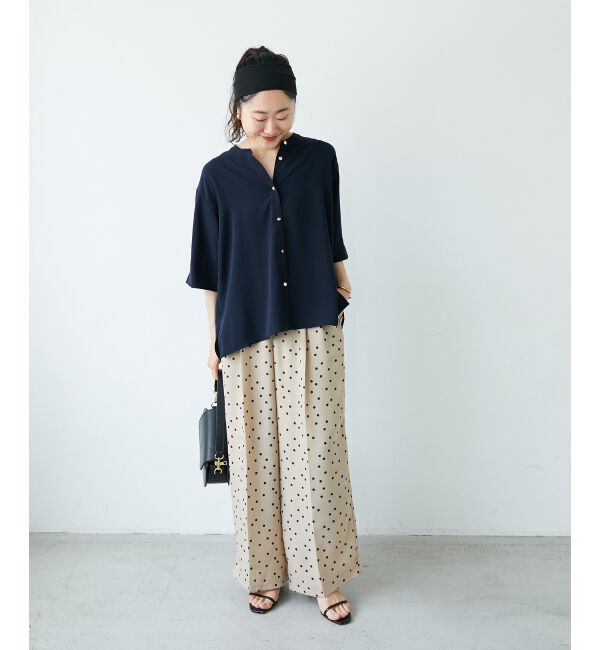  「リネンライクスラブドットタックパンツ」|その他|
