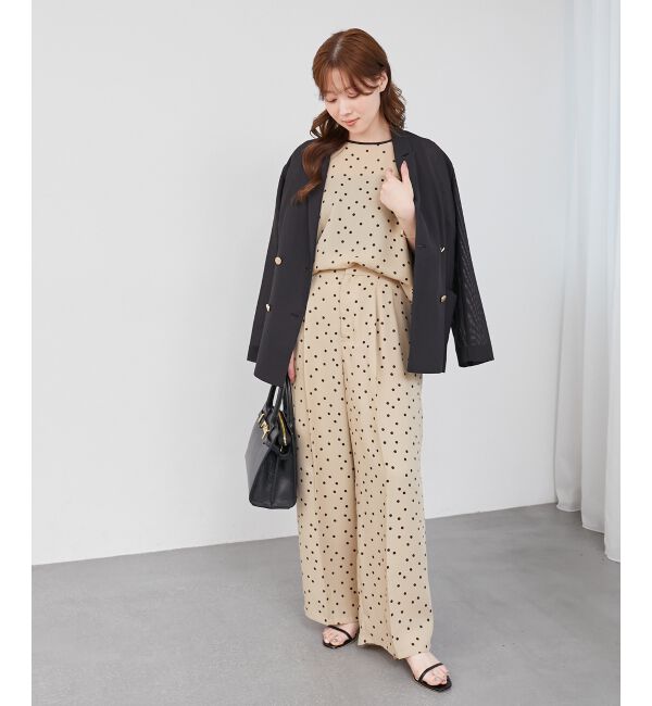  「リネンライクスラブドットタックパンツ」|その他|