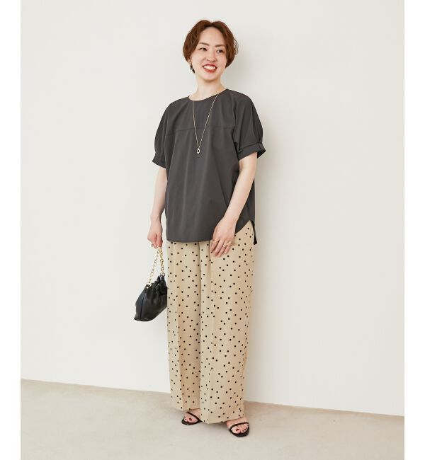  「リネンライクスラブドットタックパンツ」|その他|