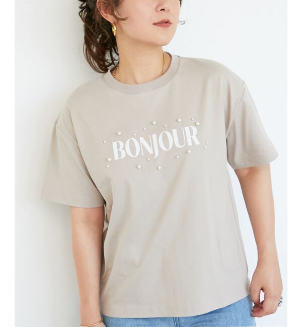  「《手洗い可能》パールロゴTシャツ」|Tシャツ・カットソー|