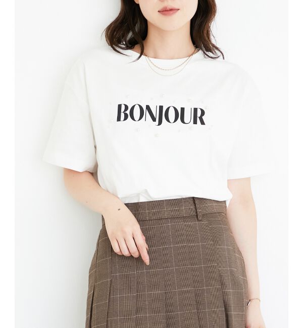 「《手洗い可能》パールロゴTシャツ」|Tシャツ・カットソー|