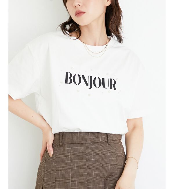  「《手洗い可能》パールロゴTシャツ」|Tシャツ・カットソー|