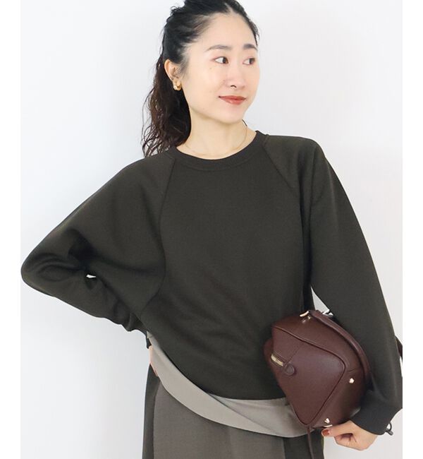  「ボンディングラグラン切替プルオーバー」|Tシャツ・カットソー|